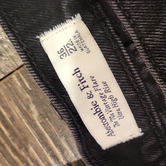 Abercrombie & Fitch Black Flare Jeans 22/36 Long Tall - Picture 4 of 7